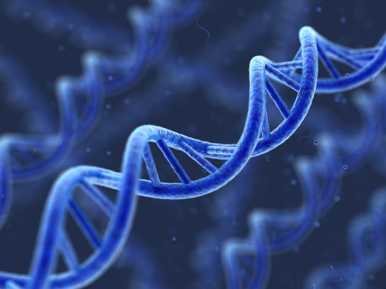 DNA strang blue